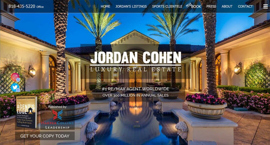 Screenshot of Jordan Cohen's Website
